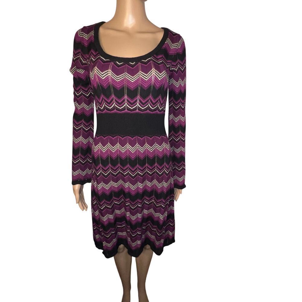 International concepts women’s size small knit cutout Chevron print midi dress